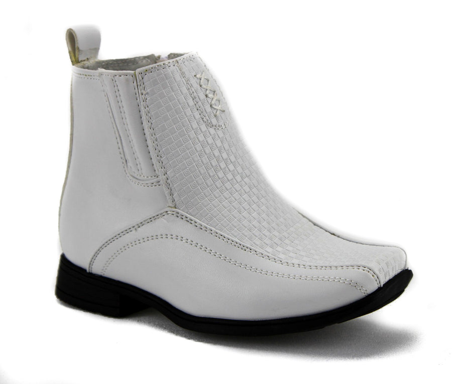 Toddler Boys I-322 Zippered Ankle High Party Dress Boots - Jazame, Inc.