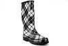 Women's Rubberboot Calf High Plaid Design Rain Boots - Jazame, Inc.