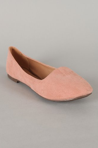 New Ladies Gold Leatherette Embellished Round Toe Slip On Ballerina Flats Shoes with Studs 6.5 US / Blush