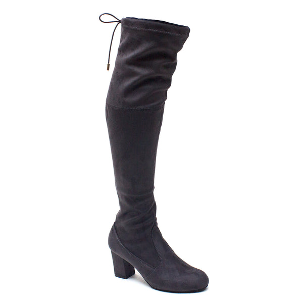 Women's Miles-02 Faux Suede Over The Knee Otk Tall Riding Dress Boots 10 M US / Grey