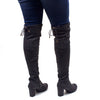 Women's Miles-02 Faux Suede Over The Knee OTK Tall Riding Dress Boots - Jazame, Inc.