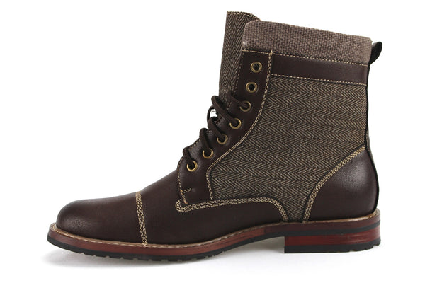 ミドルブーツ Gabriel Tweed Lace-Up Boots (2Colors) tanner-mark-womens-full-quill-