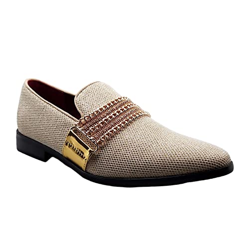 Men's Sparkle Smoking Moccasin Slip On Round Toe Formal Loafers Dress Shoes Men's Sparkle Smoking Moccasin Slip On Round Toe Formal Loafers Dress Shoes