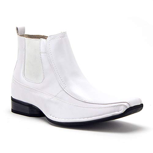 Men's 87742 Ankle High Zipper Classic Square Toe Chelsea Dress Boots Men's 87742 Ankle High Zipper Classic Square Toe Chelsea Dress Boots