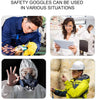 Protective Goggles Fit Over Glasses Vented Anti Fog Protection Eye Transparent Safety Glasses Lab
