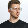Protective Goggles Fit Over Glasses Vented Anti Fog Protection Eye Transparent Safety Glasses Lab