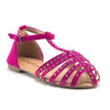 Girls Carmen-12K Gladiator Flats Embellished T-Strap Closed Toe Sandals - Jazame, Inc.