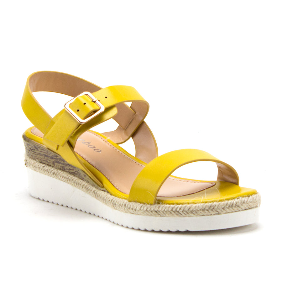 Women's Wanda-4 Stacked Flatform Espadrilles Slingback Strappy Open Toe Wedge Sandals - Jazame, Inc.