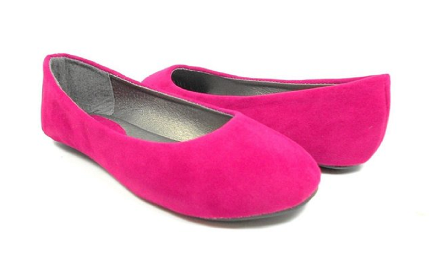 Women's Ositos Slip On Suedette Round Toe Flat Shoes 1001-11W Fuchsia - Jazame, Inc.