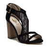 Women's Emily Chunky Block Heel Designer Lace Sandals - Jazame, Inc.