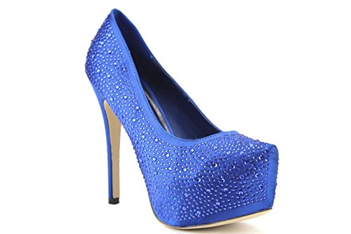 Women's Candie Embellished Hidden Platform Pumps Stiletto Heels - Jazame, Inc.