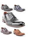 Ferro Aldo Men's 19507L Cap Toe Pattern Oxfords Dress Shoes - Jazame, Inc.