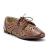 Women's Stacy-25 Lace Up Perforated Oxfords Laser Cut Designer Dress Shoes - Jazame, Inc.