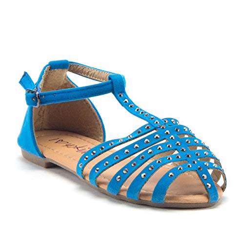Blue t strap sandals sale