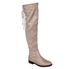 Women's Maggy-1Thigh High Drawstring Low Chunky Heel Boots - Jazame, Inc.