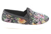 Girls FHX-08I Crystal Bling Slip On Floral Lace Canvas Shoes - Jazame, Inc.