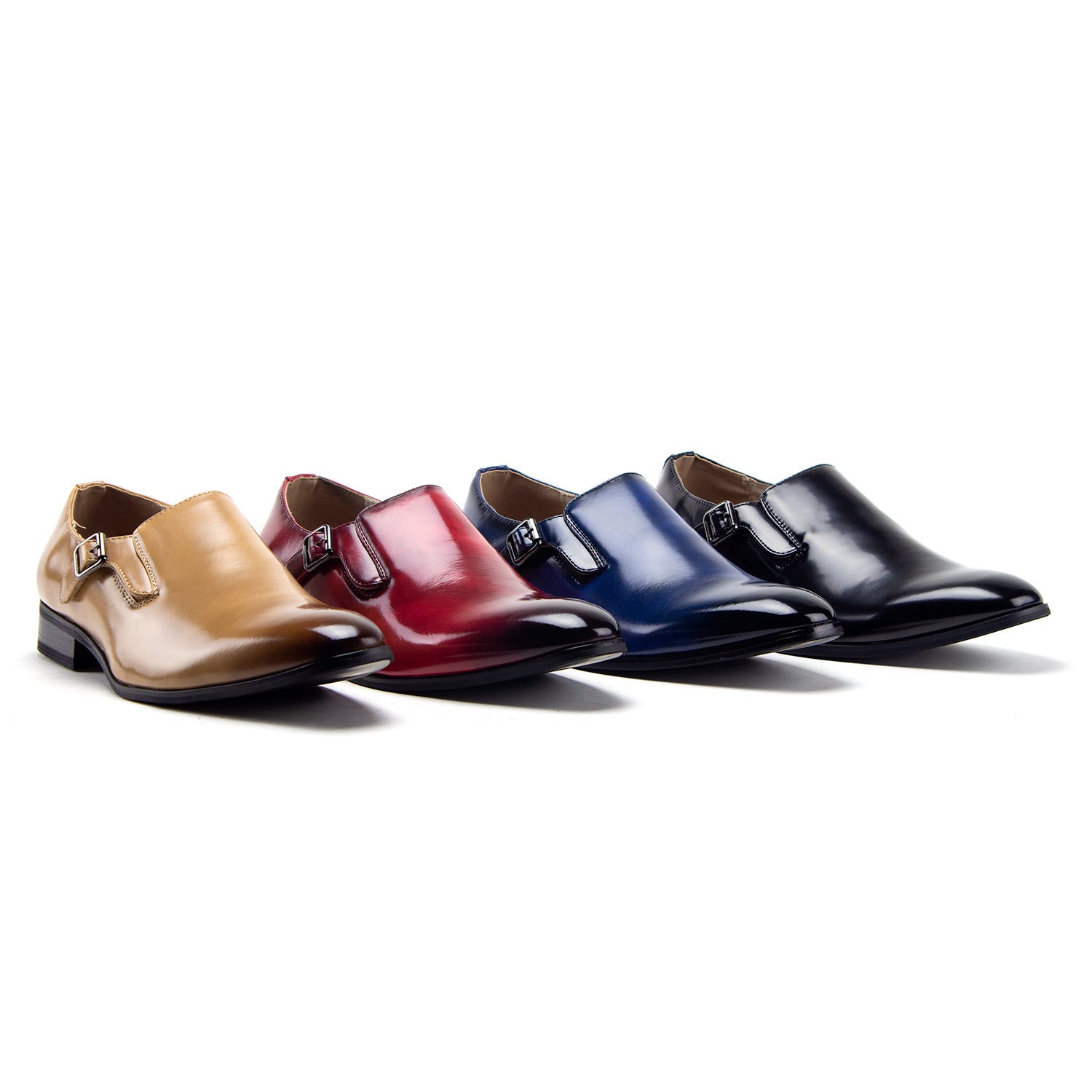 Men's 77807 Slip On Round Toe Hand Burnished Loafers, Dress Shoes Red / 9.5 Men's 77807 Slip On Round Toe Hand Burnished Loafers, Dress Shoes Red / 9.5