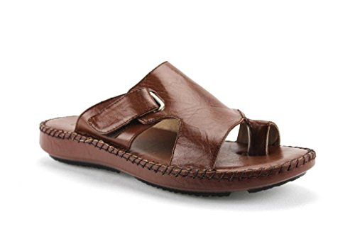 Men's 71205 Leather Linning Peasant Toe Slip On Sandals - Jazame, Inc.