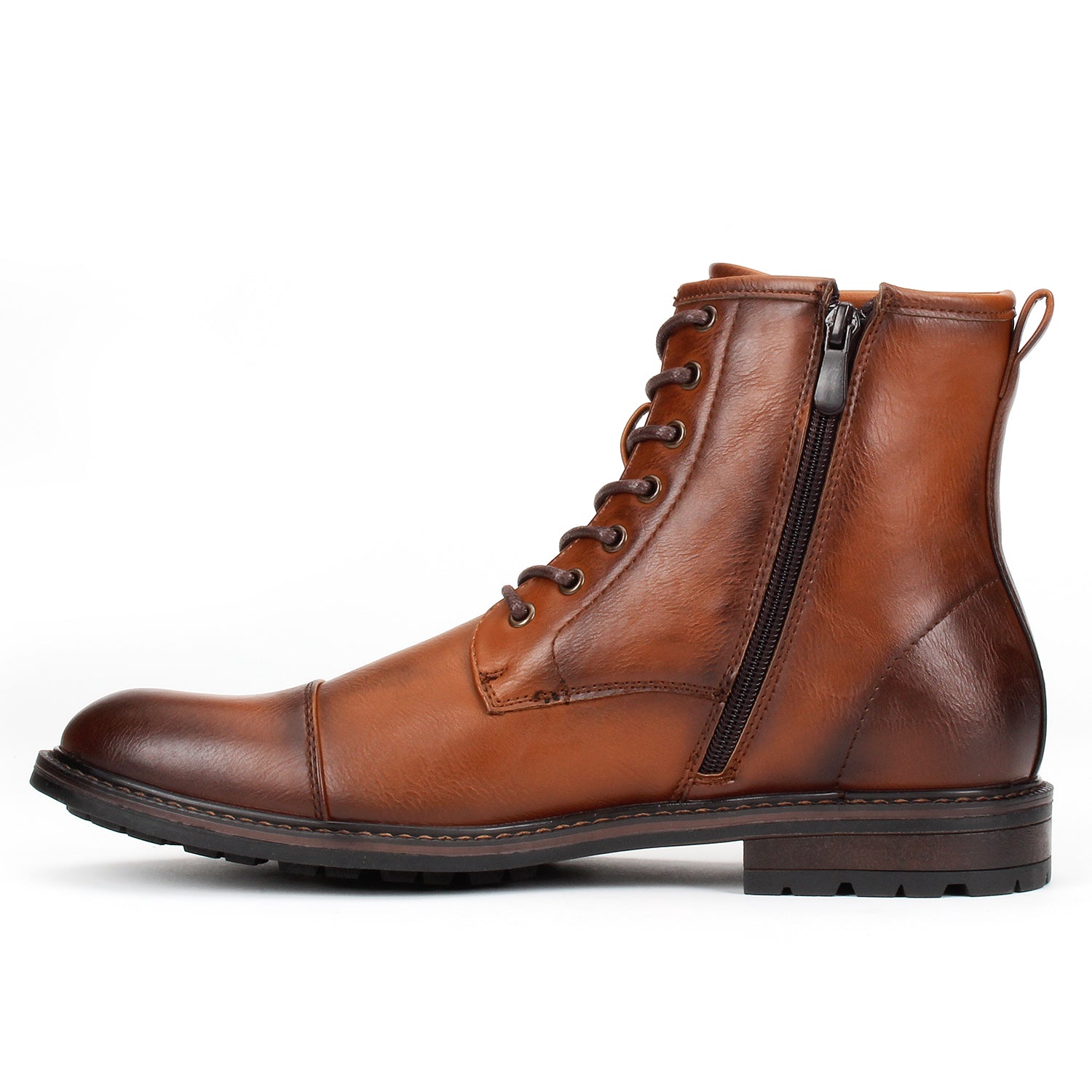 Men's Carson Tall Military Fashion Zipper Rugged Urban Dress Boots Cognac / 7.5 M US Men's Carson Tall Military Fashion Zipper Rugged Urban Dress Boots Cognac / 7.5 M US