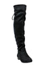 Women's Benson-1 Suede Drawstring Tie Riding Over The Knee Boots - Jazame, Inc.