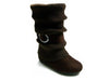 Girls Daysi-K Brown Tall Ruched Fold Over Knit Boots - Jazame, Inc.