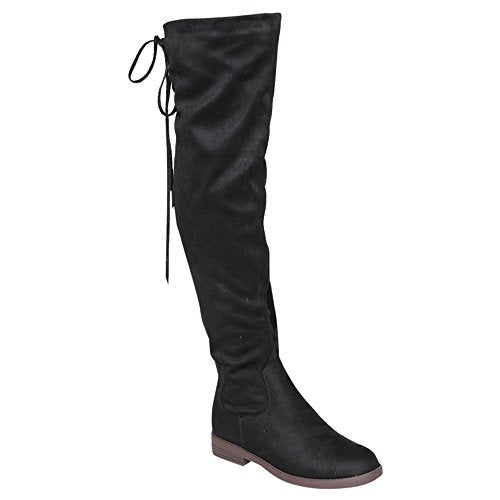 Women's Maggy-1Thigh High Drawstring Low Chunky Heel Boots - Jazame, Inc.