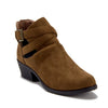 Women's BAL-05W Cut Out Belted Slip On Ankle High Suede Boots - Jazame, Inc.