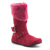 Little Toddler Girls' Bella Suede Knee High Fur Riding Dress Boots - Jazame, Inc.