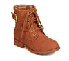 Girls Gianna-918 Military Style Lace-Up Combat Dress Boots - Jazame, Inc.