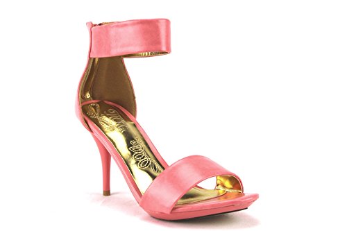 Women's Neidra Ankle Strap Open Toe Kitten Heel Dress Shoes - Jazame, Inc.