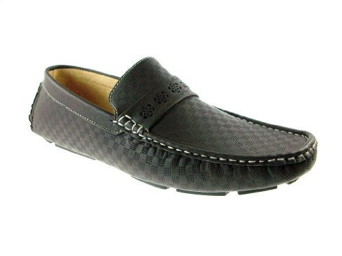 Men's Bogey Checker Design Slip On Driving Loafer Shoes - Jazame, Inc.