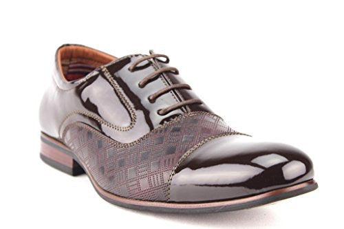 Ferro Aldo Men's 19507L Cap Toe Pattern Oxfords Dress Shoes - Jazame, Inc.