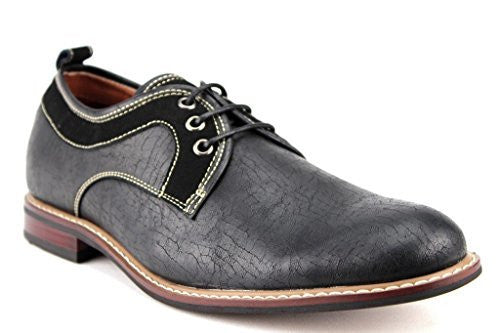 Ferro Aldo Men's 19257D Distressed Lace Up Oxfords Dress Shoes - Jazame, Inc.