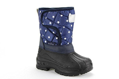 Girls BHD-03I Toddlers Quilted Star Print Fur Lined Winter Snow Boots - Jazame, Inc.