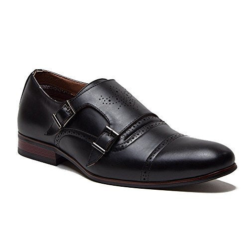 Ferro Aldo Men's 19396 Cap Toe Monk Strap Loafers Dress Shoes - Jazame, Inc.