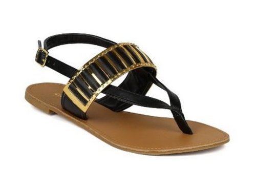 Women's Athena-755 Thong-Style Metallic Accent Sandals - Jazame, Inc.