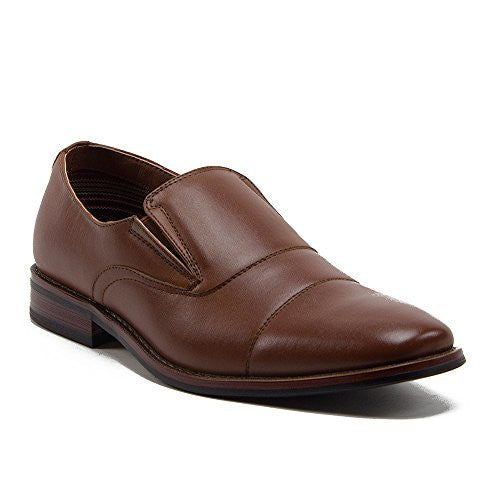 Ferro Aldo Men's 19532 Stitched Cap Toe Slip On Casual Dress Loafers Shoes 9.5 D(M) US / Brown Ferro Aldo Men's 19532 Stitched Cap Toe Slip On Casual Dress Loafers Shoes 9.5 D(M) US / Brown