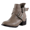 Women's Bronco-11 Ankle High Double Strap Boots - Jazame, Inc.
