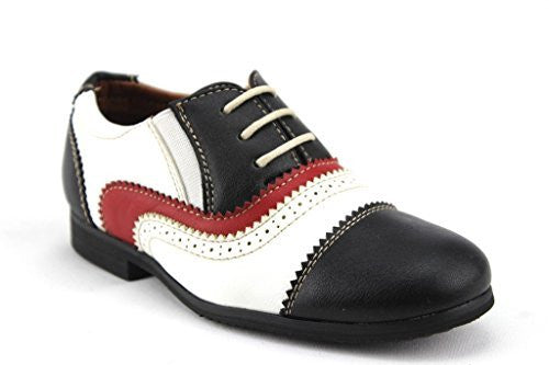 New Toddler Boys I-355 Formal Tuxedo Cap Toe Dress Shoes - Jazame, Inc.