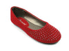 Girls Ositos Round Studded Toe Suede Ballerina Flats - Jazame, Inc.