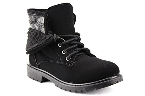 Kids BWY-03 Fleece Lined Fold Down Collar Desert Chukka Boots - Jazame, Inc.