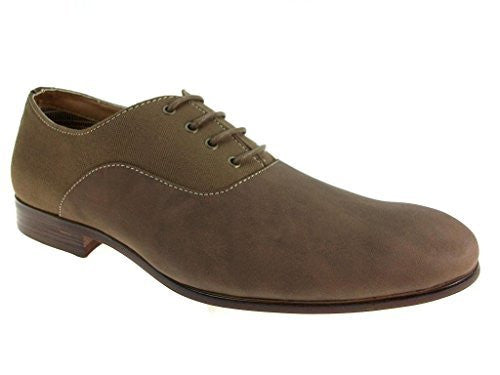 Ferro Aldo Men's 139255A Combined Denim Lace Up Oxfords Dress Shoes - Jazame, Inc.