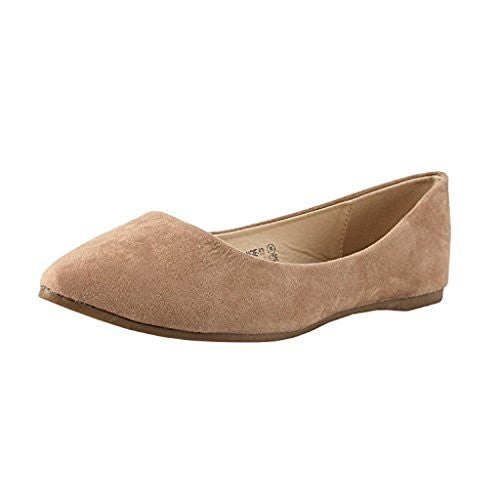 Women's Angie Classic Pointy Toe Ballet Slip On Flat Shoes - Jazame, Inc.