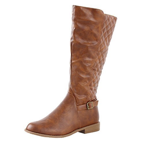 Women's Lahore Quilted Calf High Ridding Boots - Jazame, Inc.