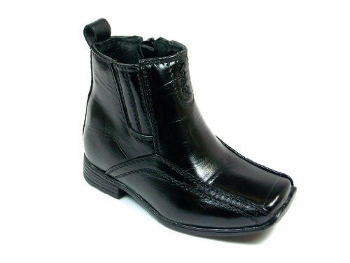 Toddler Boys I-324 Ankle High Squared Toe Dress Boots - Jazame, Inc.