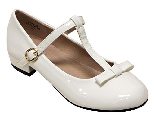 Girl's Kate-5 T-Strap Mary-Jane Low Heel Shoes - Jazame, Inc.