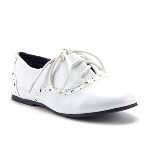 Girls Belen-477 Lace Up Round Toe Oxfords Bluchers Preppy School Shoes - Jazame, Inc.