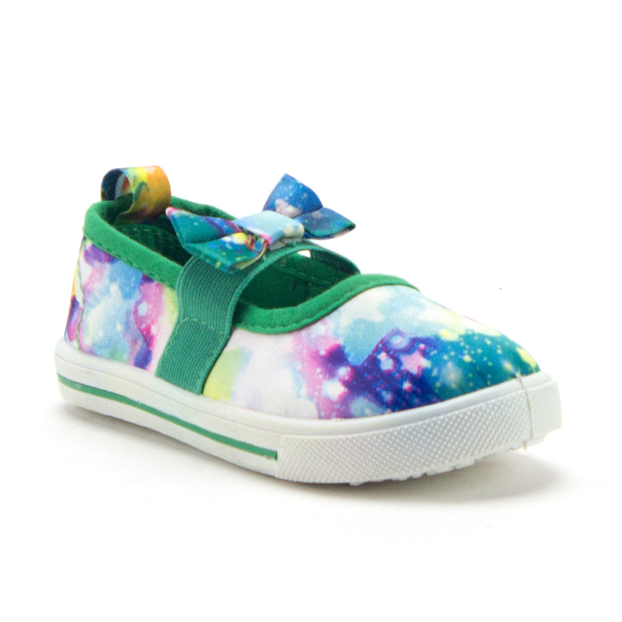 Girls Cay-02I Toddlers Classic Space Galaxy Flats Slip On Canvas Sneakers Shoes - Jazame, Inc.