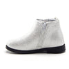 Little Toddler Girls' Ankle High Metallic Shine Booties Zipped Chelsea Dress Boots - Jazame, Inc.