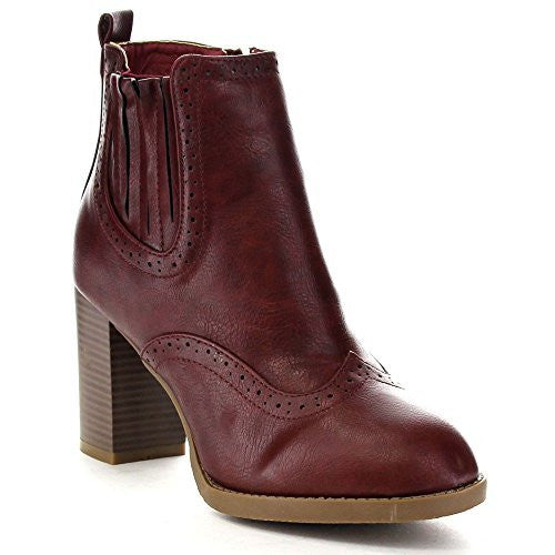 Women's Bella Marie Kenzie-17 Perforated Zipped Ankle Bootie - Jazame, Inc.